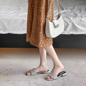 夏季 新款 时尚 专柜正品 百搭平底露趾外穿亮钻淑女凉拖鞋 26E2622