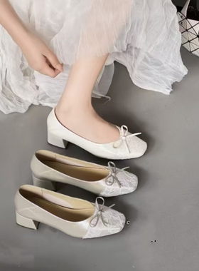 朱姐正品秋季新款小香风蝴蝶结设计感优雅时尚百搭女单鞋272150