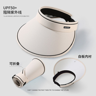 夏季女韩版防空顶防晒帽女可折叠遮阳帽遮脸防紫外线大帽檐太阳帽