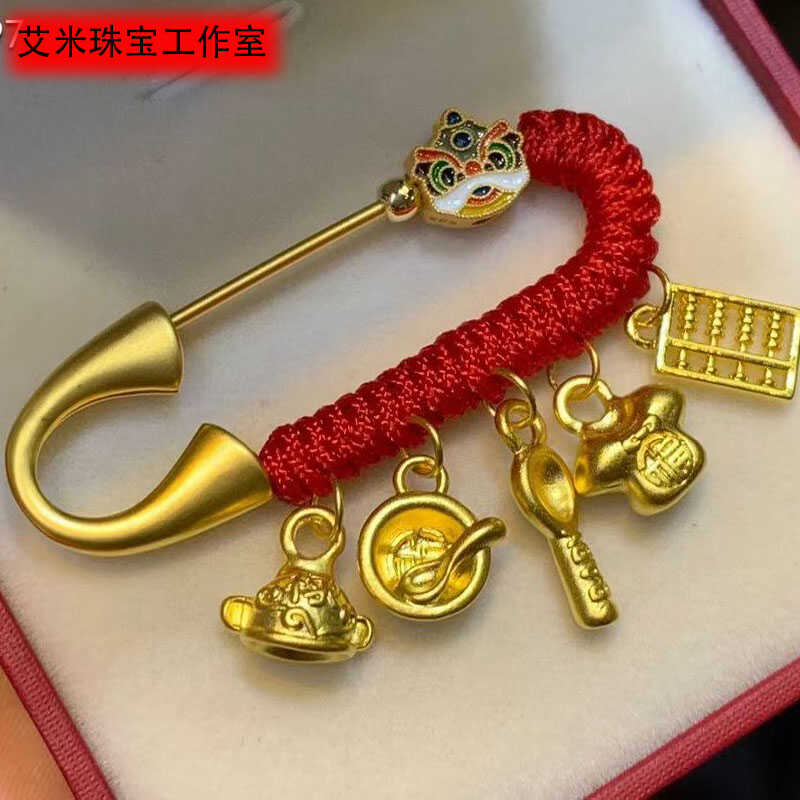 龙年宝宝金饰礼物胸针别针