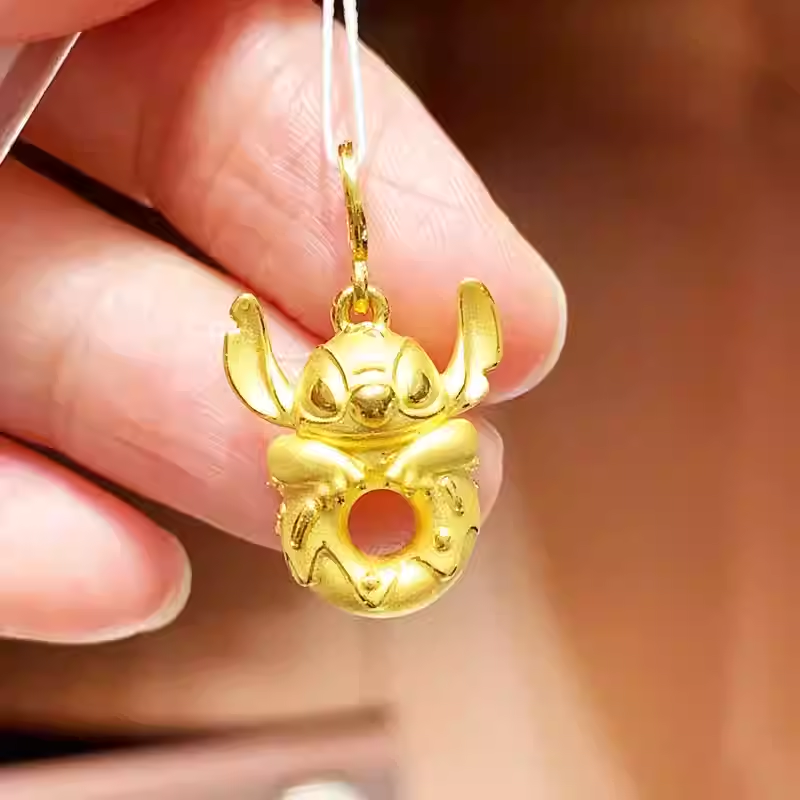 周大福黄金迪士尼史迪奇吊坠