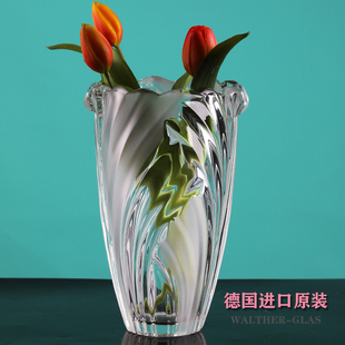 包邮德国Walther-glas华特玻璃梅花罗浮宫郁金香精致花瓶摆件