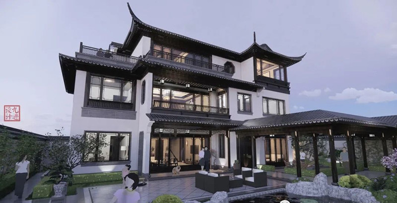 中式风格乡村别墅农村自建房设计设计素材/源文件