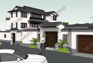 中式 鄉村別墅農村自建房設計圖紙三層房屋建筑現成施工圖018 風格