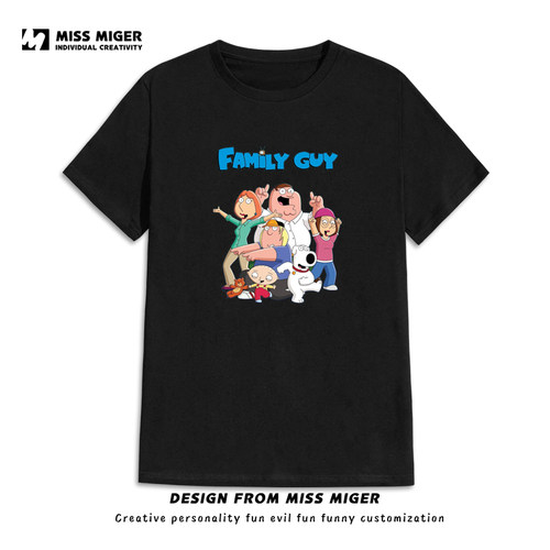 Family Guy恶搞之家Peter皮特搞笑动漫短袖t恤衫giggity男士半袖T