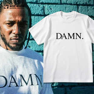 Kendrick Lamar纯棉T恤DAMN专辑美式休闲街头小众Vintage可来图衣