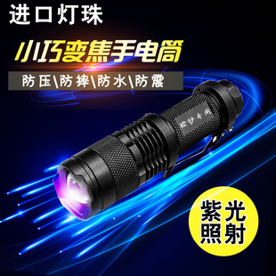 紫光灯手电筒实用钱币验钞灯纸币邮票钱币烟盒真假鉴别紫光灯荧光精致包邮
