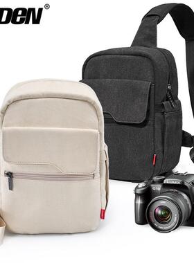 单肩微单相机包适用佳能M6/R50索尼zve10尼康Z30/Z5摄影包D52松下s5m2富士XS20XT50斜跨防水抗震微单胸包男女