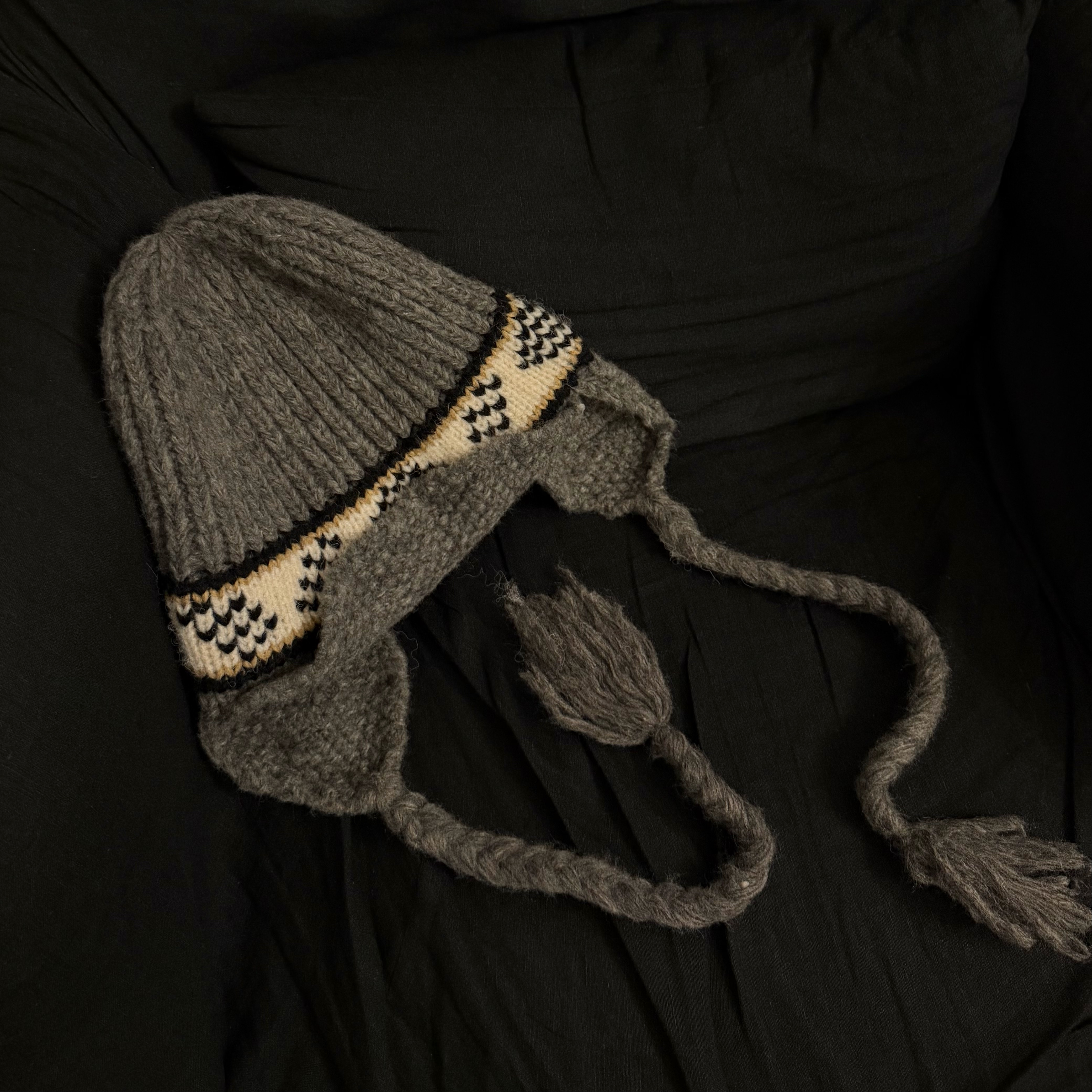 「灰尔岛」秋冬费尔岛针织毛线帽保暖护耳百搭帽子