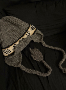 「灰尔岛」秋冬费尔岛针织毛线帽保暖护耳百搭帽子