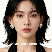 ASYOUWISH 高级感气质精致耳饰 两戴锆石爱心耳钉时尚 轻奢个性 一款