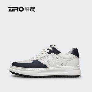 ZRO零度尚品男鞋轻便时尚休闲板鞋牛皮运动鞋厚底潮流舒适小白鞋