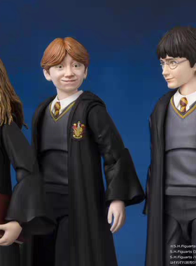 万代SHF哈利波特HarryPotter 赫敏 罗恩可动手办模型正品