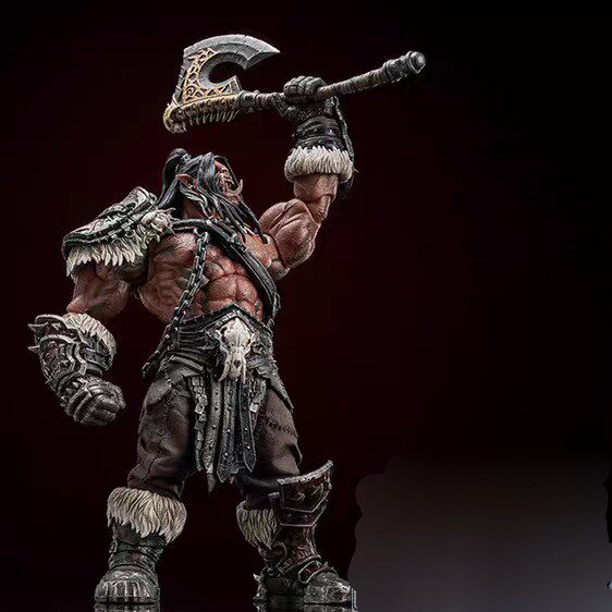 Hero toys格鲁姆地狱咆哮 吼爹原色版大酋长兽人战士可动手办全新