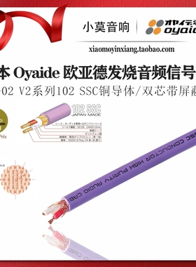 日本 OYAIDE欧亚德 PA-02 V2系列102 SSC导体 双芯带屏蔽信号线