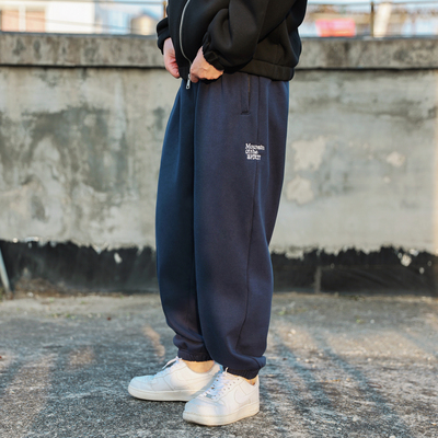 美式加绒加厚休闲卫裤男