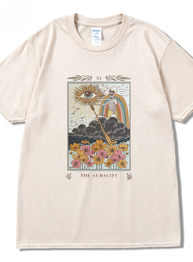 【跨境欧码】Women's Tarot Card Flower Funny Time Ladies