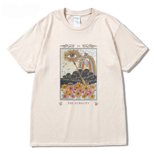 【跨境欧码】Women's Tarot Card Flower Funny Time Ladies