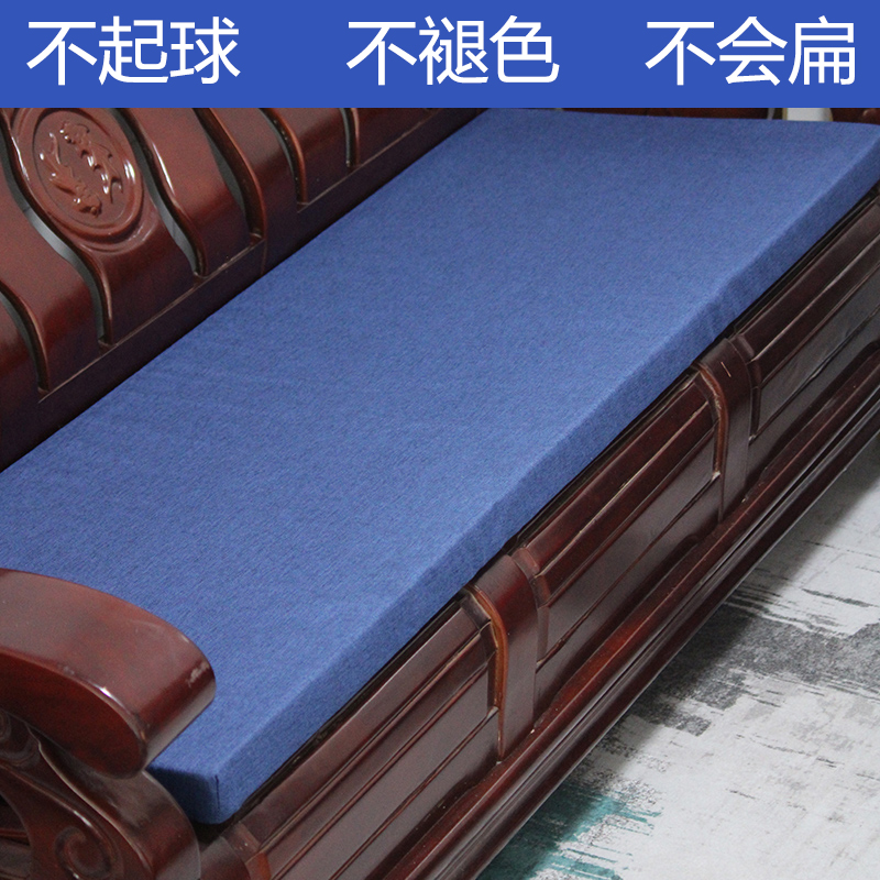 秋冬亚麻垫子海绵加厚沙发坐垫