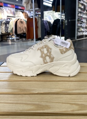 国内现货MLB男女新款老花复古厚底增高休闲运动老爹鞋3ASHBWM4N