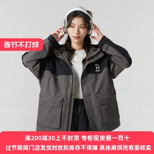 国内正品现货MLB2025春季NY大标多防面料冲锋衣男女同款3AWJB0551