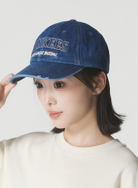 国内现货MLB男女25新款休闲字母软顶牛仔运动鸭舌棒球帽3ACPV215N