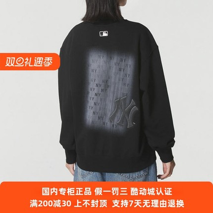 国内现货MLB男女25新款NY复古波普老花印花运动套头卫衣3AMTM0854