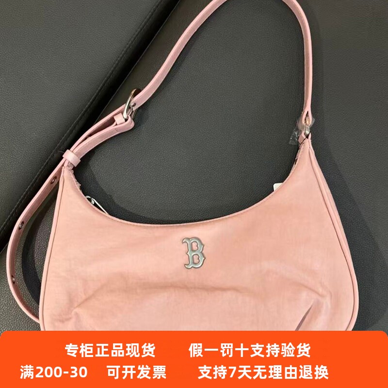 现货MLB女NY复古小标运动休闲可调节腋下单肩斜挎包3ABQVN16N