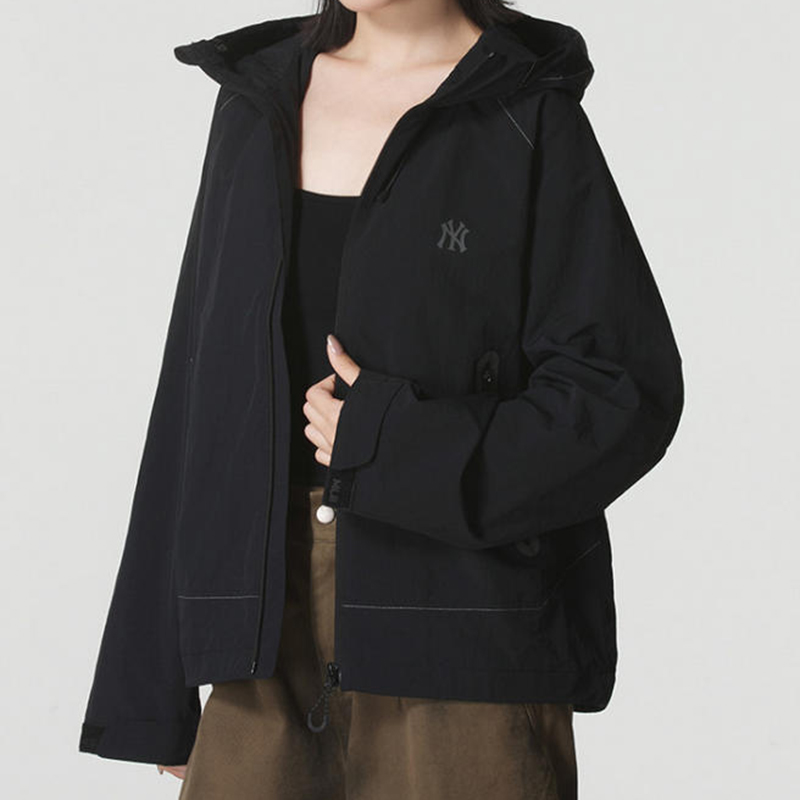 国内现货MLB男女25新款NY连帽休闲运动夹克冲锋衣外套3AWJB0454