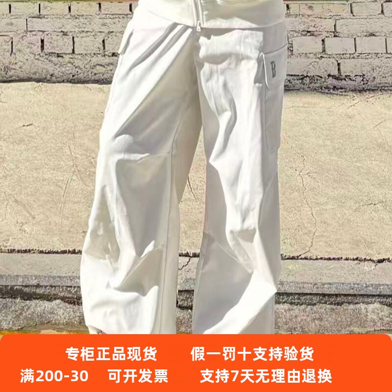 正品现货MLB女士26年NY刺绣新款运动休闲工装风直筒长裤3FWPB0161