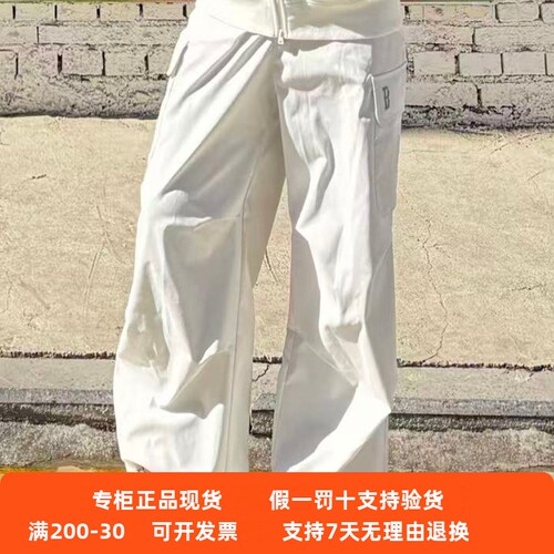 正品现货MLB女士26年NY刺绣新款运动休闲工装风直筒长裤3FWPB0161