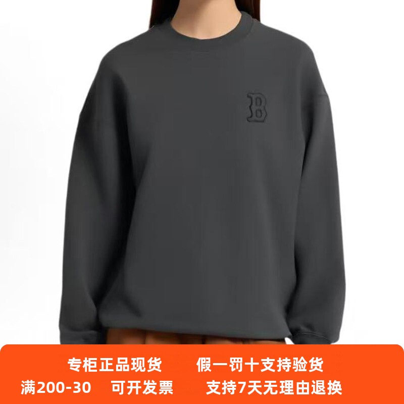正品现货MLB男女25新款后背大标圆领宽松百搭套头卫衣3AMTV0754