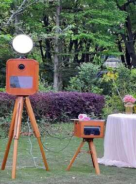 婚礼活动不可少复古拍照机photobooth出租数码高清相机可定制相框