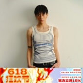 KADAKADA 电子男孩 锐舞原创technoboy吊带印花螺纹男女背心