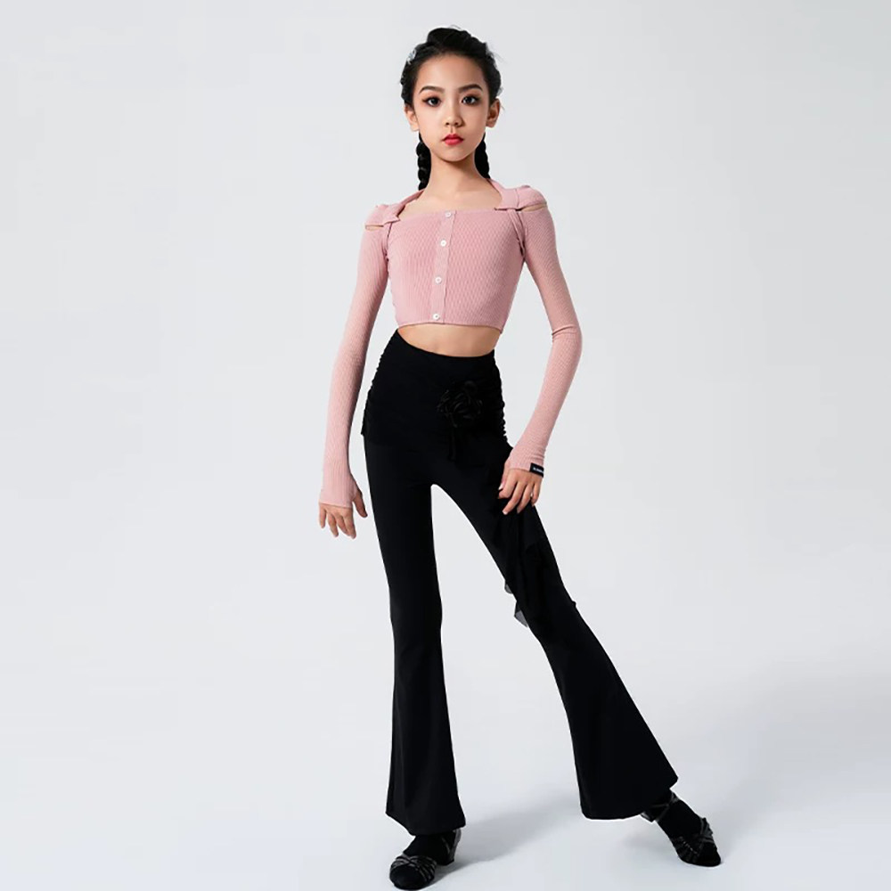 女童时尚拉丁舞蹈秋冬练功服