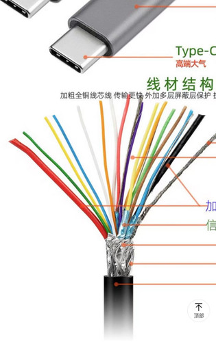 全功能USB3.1 满针 type c 公对公连接线快充 PD数据线