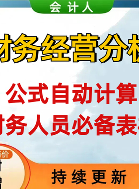 财务经营分析企业公司年报表统计资收支图经营项目成本报告excel