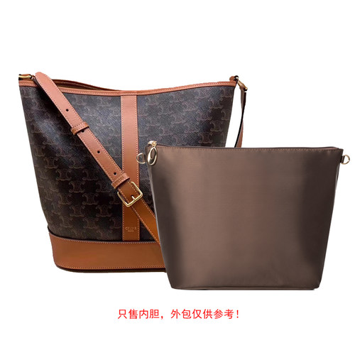 瑟琳老花水桶包内胆拉链尼龙防水