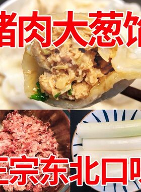 东北手工猪肉大葱水饺4斤速冻新鲜饺子面点早餐煎饺水煮方便速食