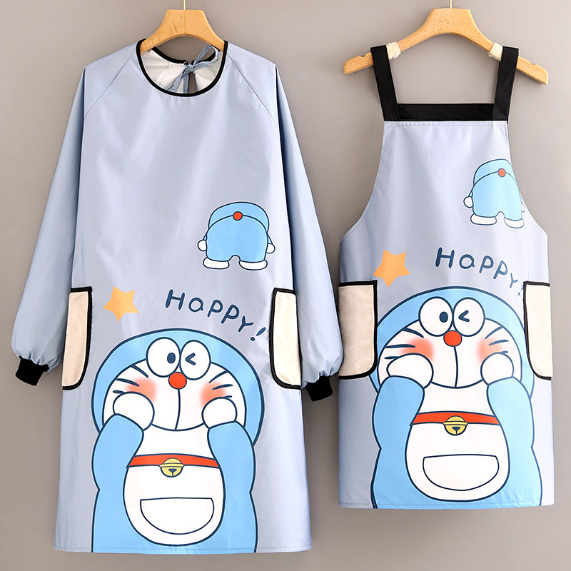 可爱长袖围裙女防水防油家用厨房罩衣新款卡通工作服大人上班男士,家庭/个人清洁工具,围裙,淘宝优惠券,粉丝福利购,淘宝优惠卷