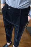 腰部可拉伸~高级感加厚丝绒西裤男那不勒斯西裤男长裤XK7799-P78，男装西裤，电商A213