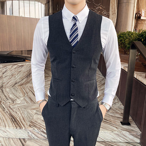 S-7XL-主推-伴郎服兄弟装男婚礼西装马甲英伦修身马甲DMJ105/P55图片