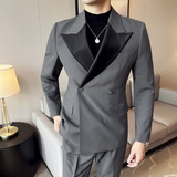 高级感品质面料~结婚西服男礼服塔士多戗驳领西装上衣DX668-P167，男装西服套装，电商A213