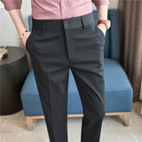 松紧腰西裤~高档面料含莱赛尔天丝含羊毛休闲裤男长裤XKF335-P88，男装西裤，电商A213