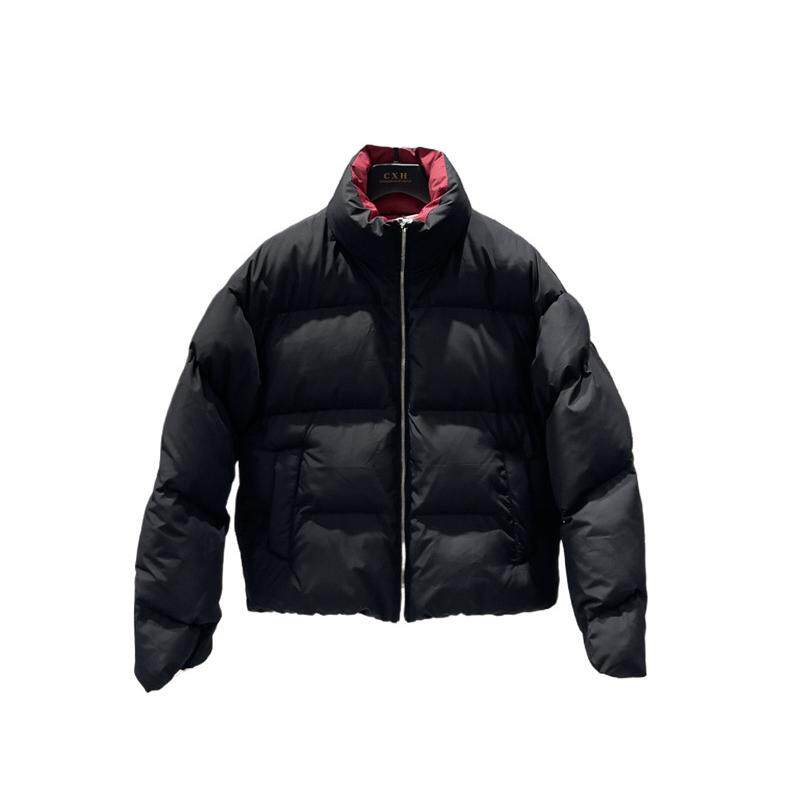 双面穿高级感加厚棉衣短款时尚保暖棉服立领外套黑色M23083-P193，男装棉衣，电商A213