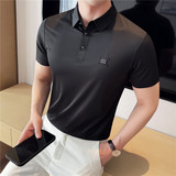 高品质跑量款无痕压胶~弹力polo衫男翻领短袖t恤灰色PL20-P40特，男装Polo衫，电商A213
