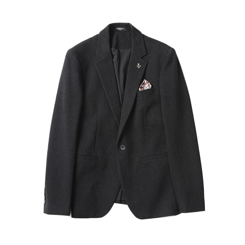 毛呢子休闲小西装外套男修身韩版秋冬加厚款西服套装LJT6951-P230,男装西服套装,电商A213