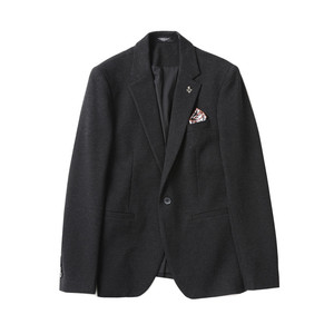 毛呢子休闲小西装外套男修身韩版秋冬加厚款西服套装LJT6951-P230图片