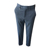 加厚弹力毛呢西裤男高级感西裤条纹长裤深灰色XK6953-P78，男装西裤，电商A213