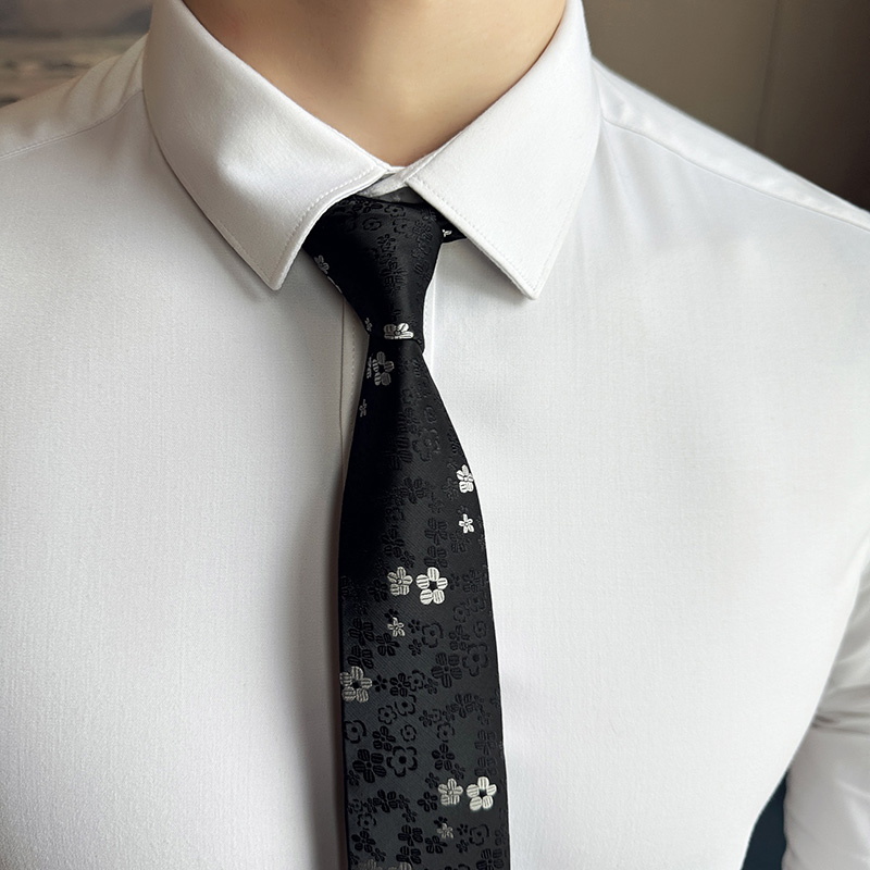 懒人领带质感花色领带男正装商务英伦窄版领带男西装领带LD05-P15，男装西服套装，电商A213